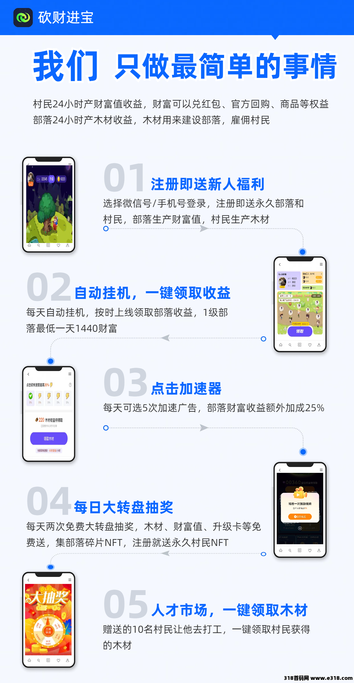 砍材进宝，新版已更新，零撸项目