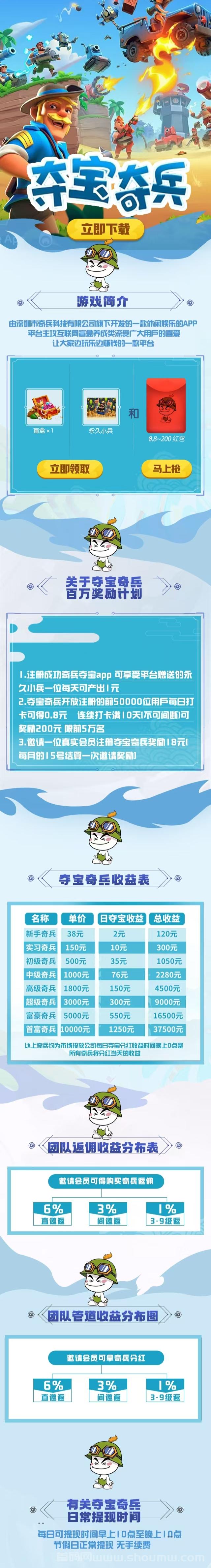 首码夺宝奇兵：全网公测上线，每天撸1元，