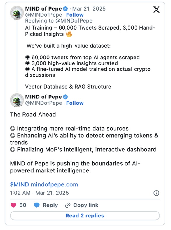 MIND of Pepe 引爆热潮 AI 将市场情绪转化为加密利多 募资破 800 万美金 MIND of Pepe 引爆热潮 AI 将市场情绪转化为加密利多 募资破 800 万美金