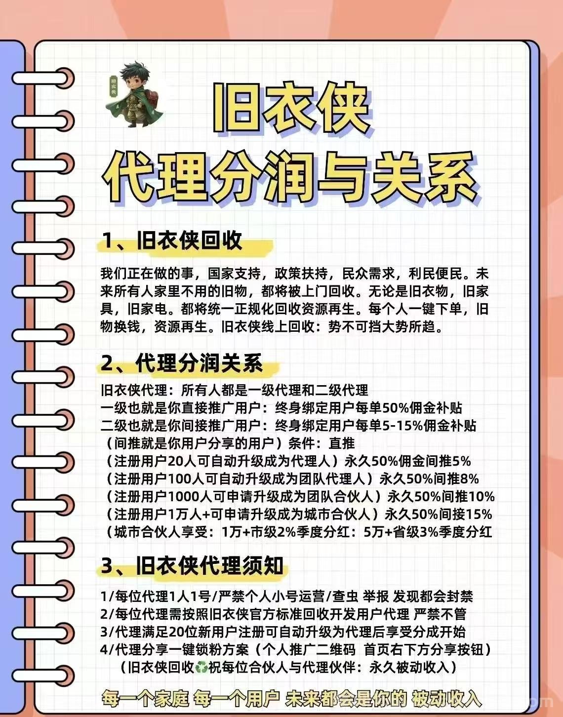 【旧衣侠】回收平台：每个家庭都有旧衣服，全民参与绿色循环与创富共赢的环保新生态