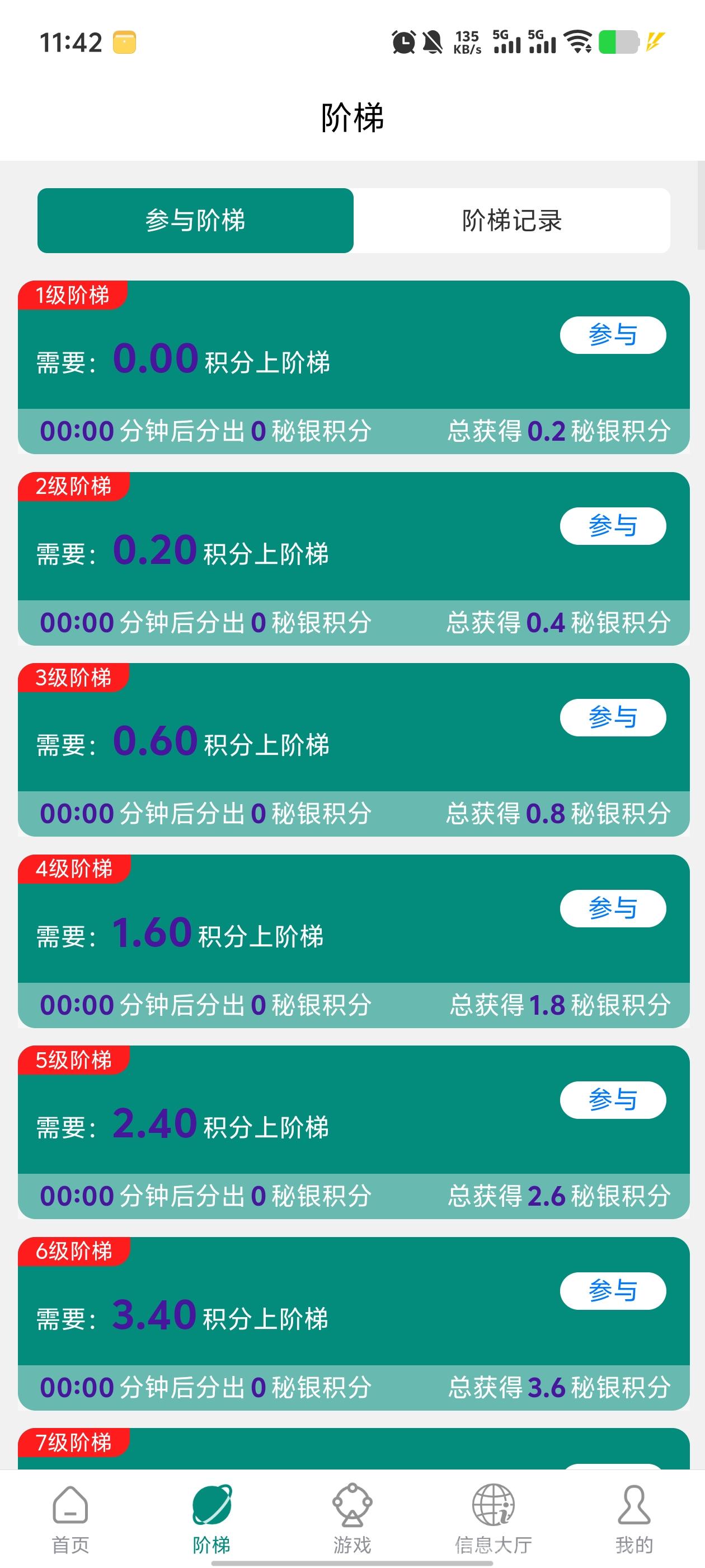 《闲赚无忧》每天签到爬楼撸积分，保底收溢高。