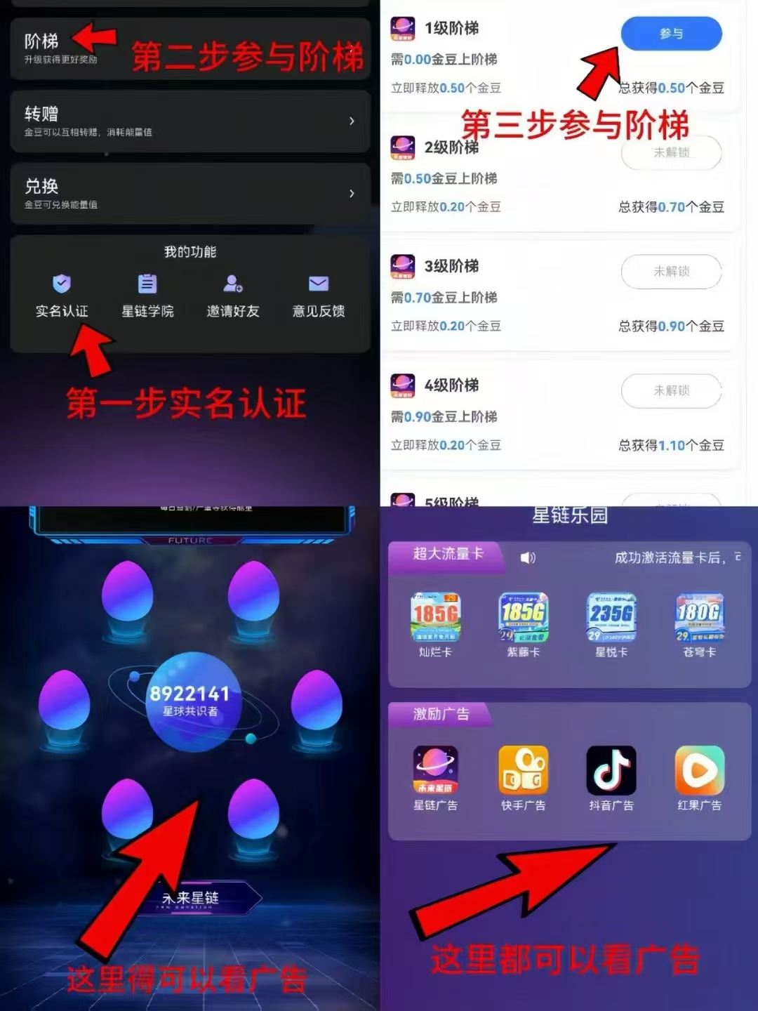 未来星链跨年纯零撸，星途模式，对接团队长，共同爬山发财！
