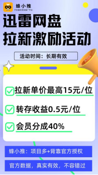 【蜂小推】迅雷网盘拉新注意了！吃透规则要点，开启高效拉新之路